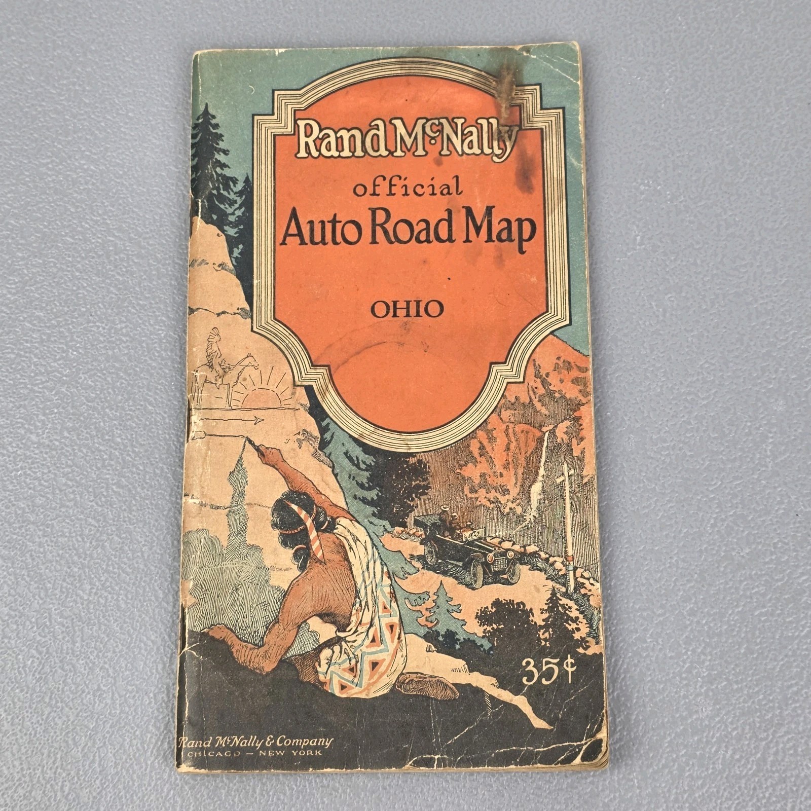 Original 1926 Rand McNally official ROAD MAP Ohio