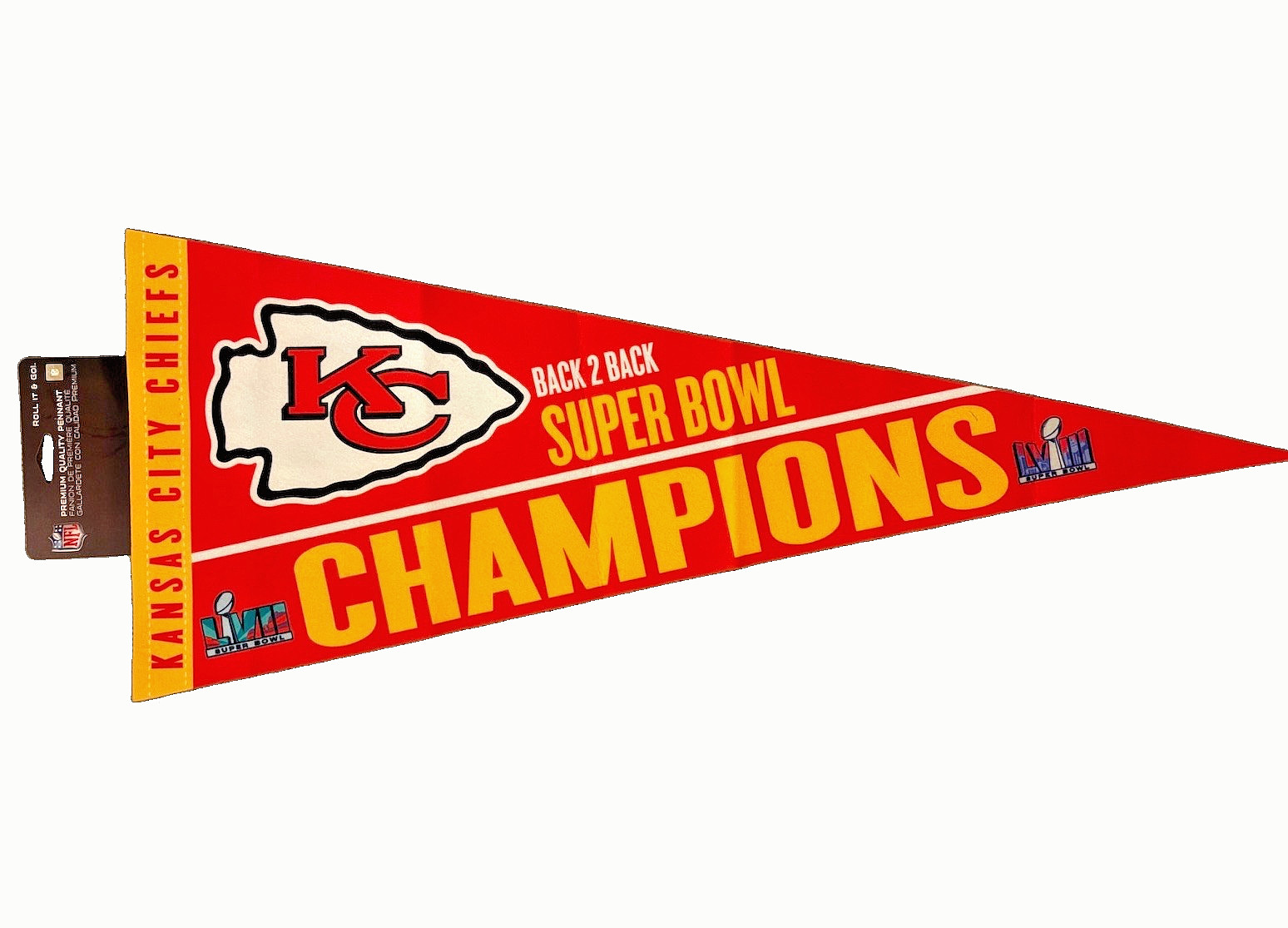 2023 Kansas City Chiefs Back To Back Super Bowl Champions 12x30 NWT