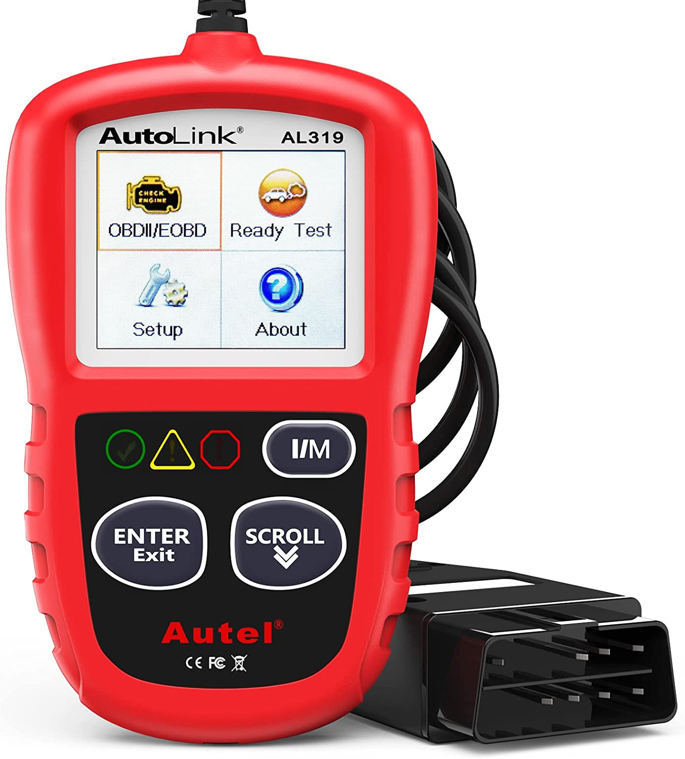 Professional OBD2 Scanner AL319 Code Reader, Enhanced Check and Reset Engine Fau