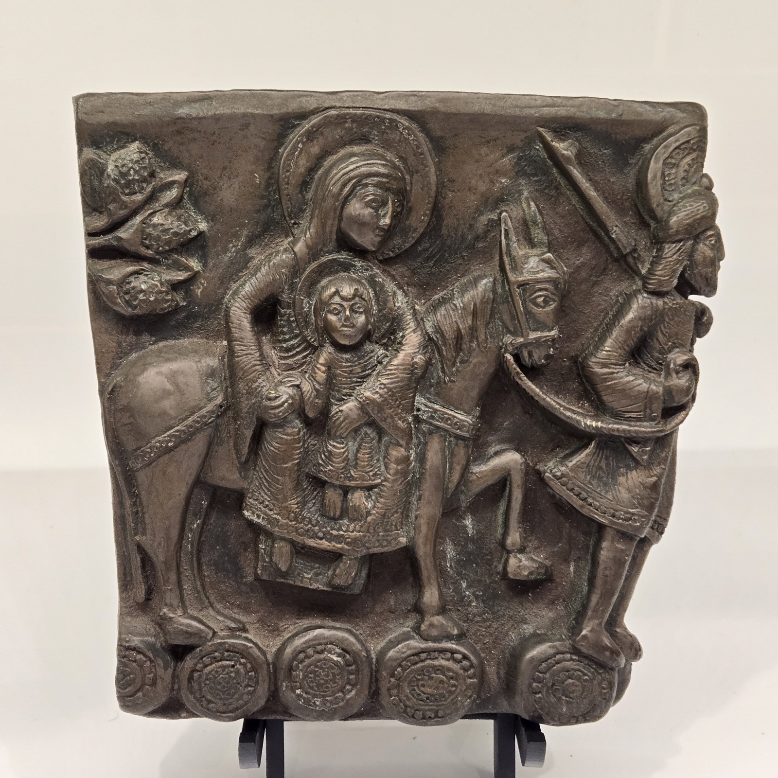 Vintage Wild Goose Studio Kathleen Smyth Holy Family Bronze Plaque Ireland