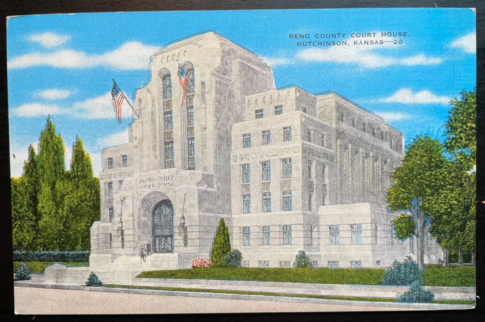 Vintage Postcard 1930-1945 Reno County Courthouse, Hutchison, Kansas Vintage Postcard 1930-1945 Reno County Courthouse, Hutchison, Kansas
