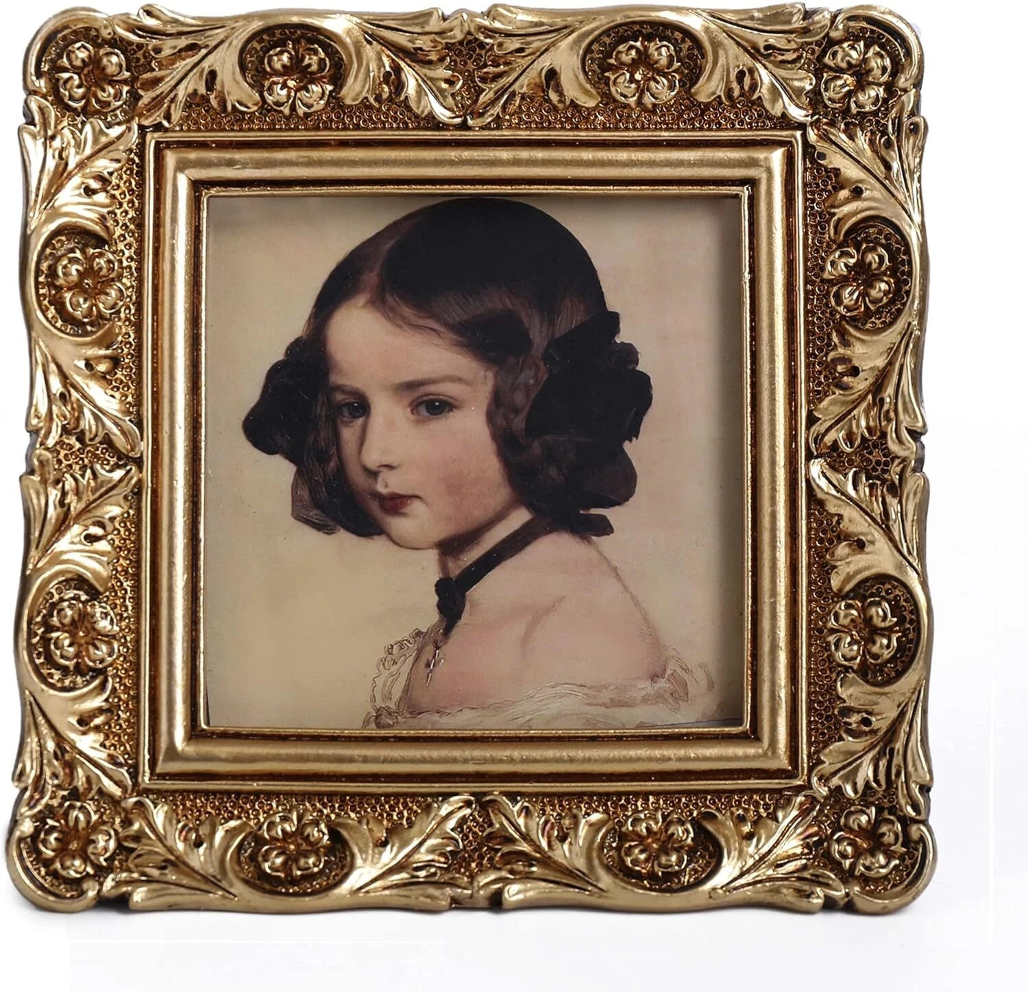 Small Vintage Picture Frames 3x3 Antique Ornate Mini Square Picture Frames for W