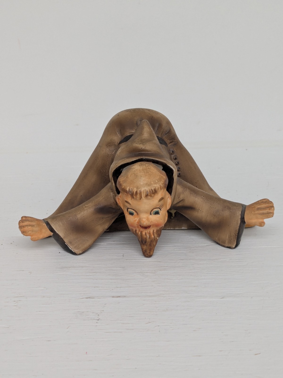 Vintage 1956 Napco Monk Friar Baseball Figurine Porcelain C1834-2B - Umpire