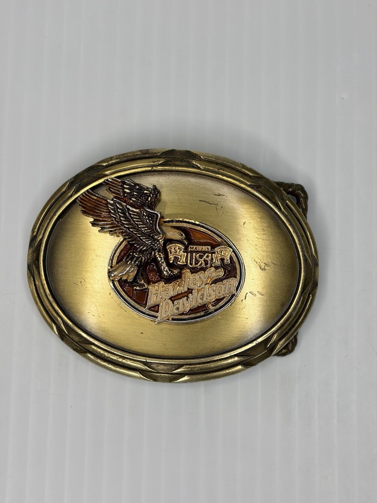Harley-Davidson Belt Buckle Vintage 1978 Raintree American Eagle Made In USA