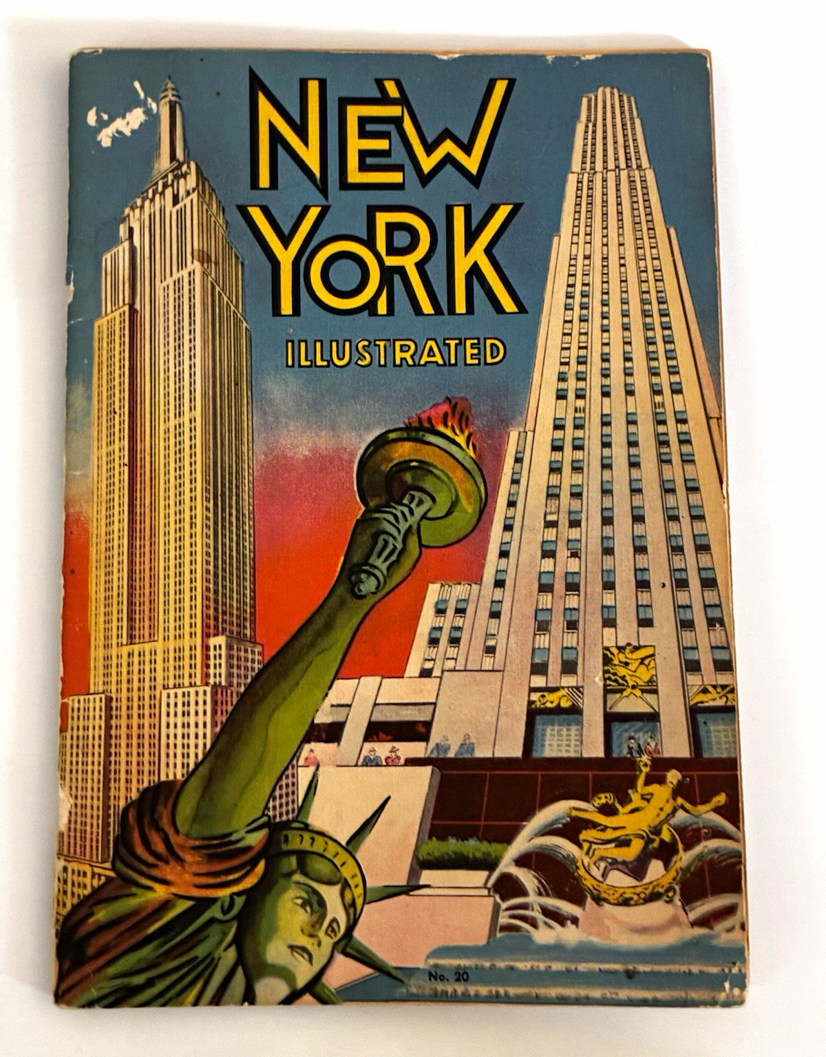 1938 New York Illustrated NYC Souvenir Book Manhattan Post Card 1939 Worlds Fair