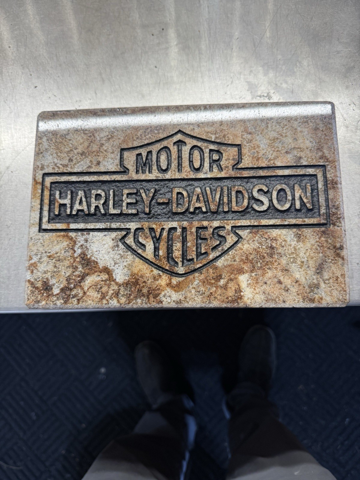 Harley Davidson Engraved Granite Plaque 