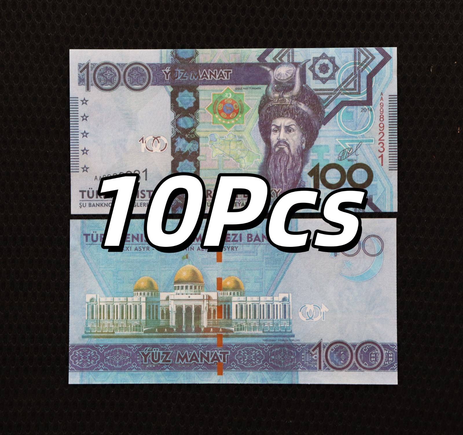 Turkmenistan, 10Pcs X 100 Art Note, 2014 Commemorative Collection, UNC
