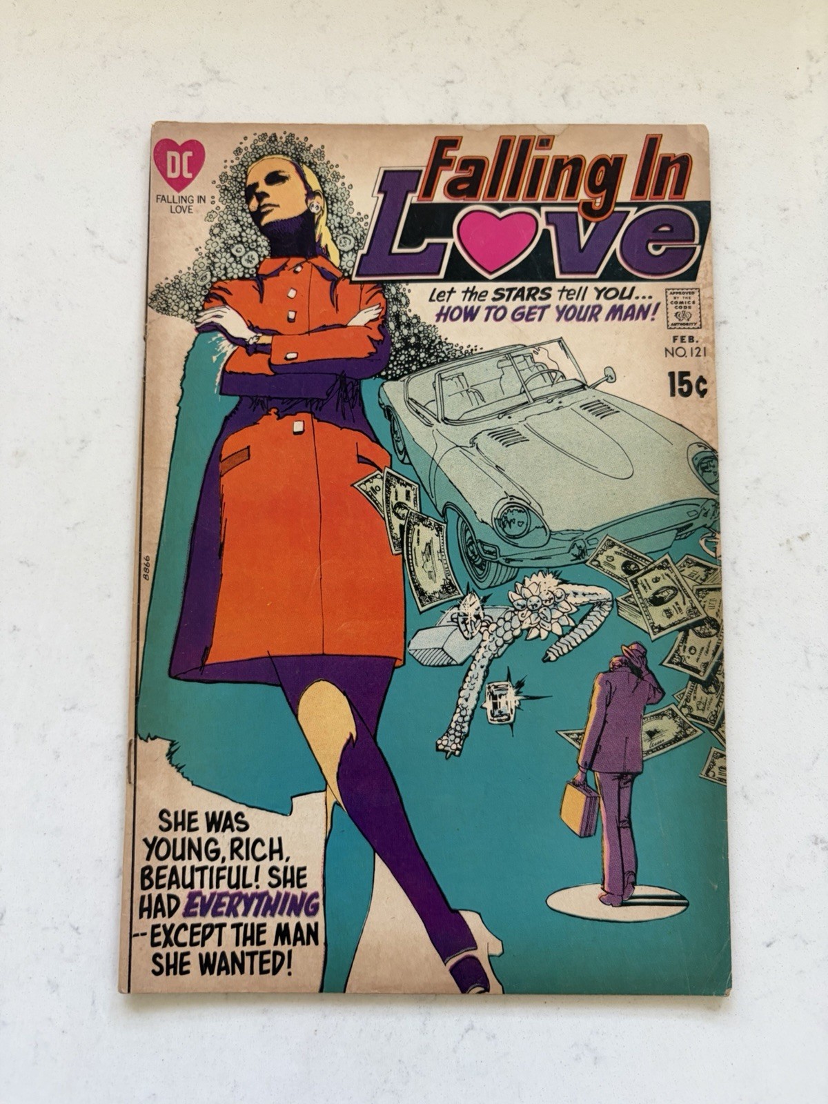 Falling in Love #121 (DC Comics 1971) Classic DeZuniga Bronze Romance Cover
