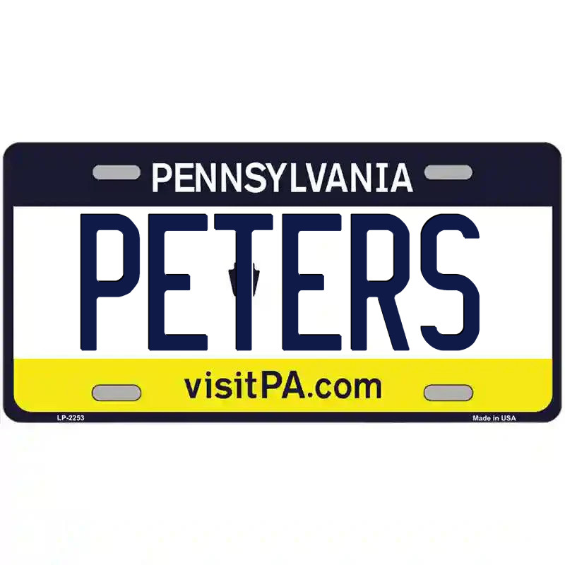 Peters Pennsylvania Metal Sign