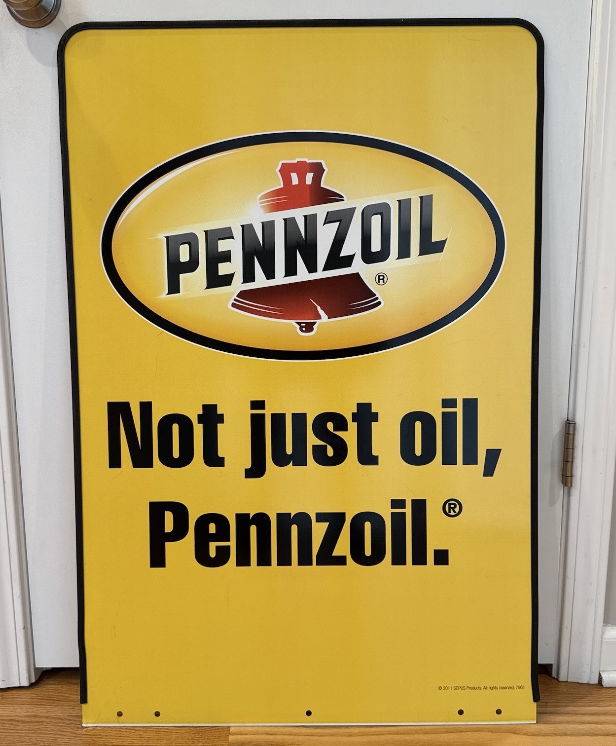 Pennzoil Double Sided Advertising Sign 24x36 Not Just Oil Garage Shop 2011