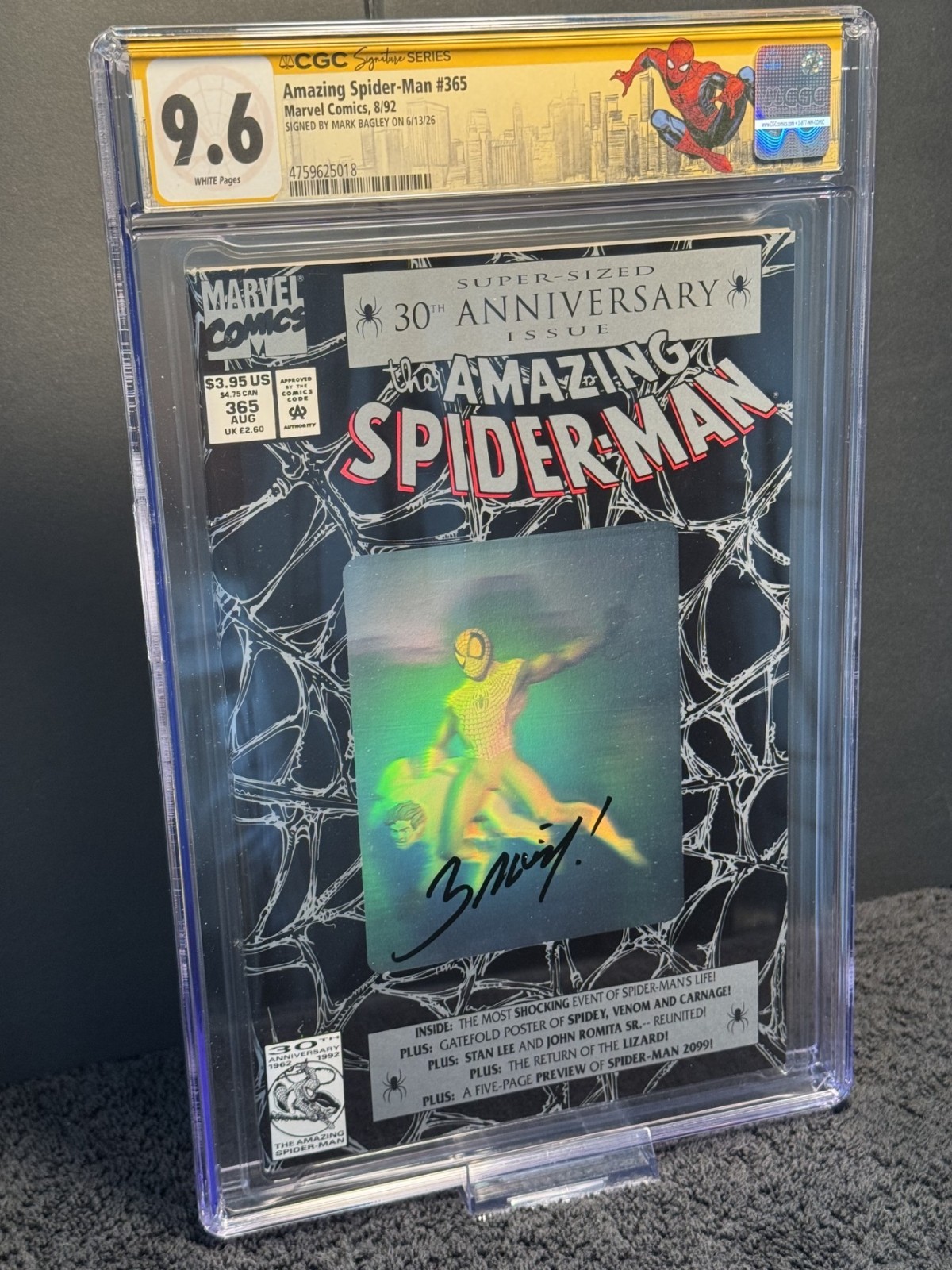 Amazing Spider-Man #365 CGC 9.6 SS Mark Bagley Signed 1st Spider-Man 2099
