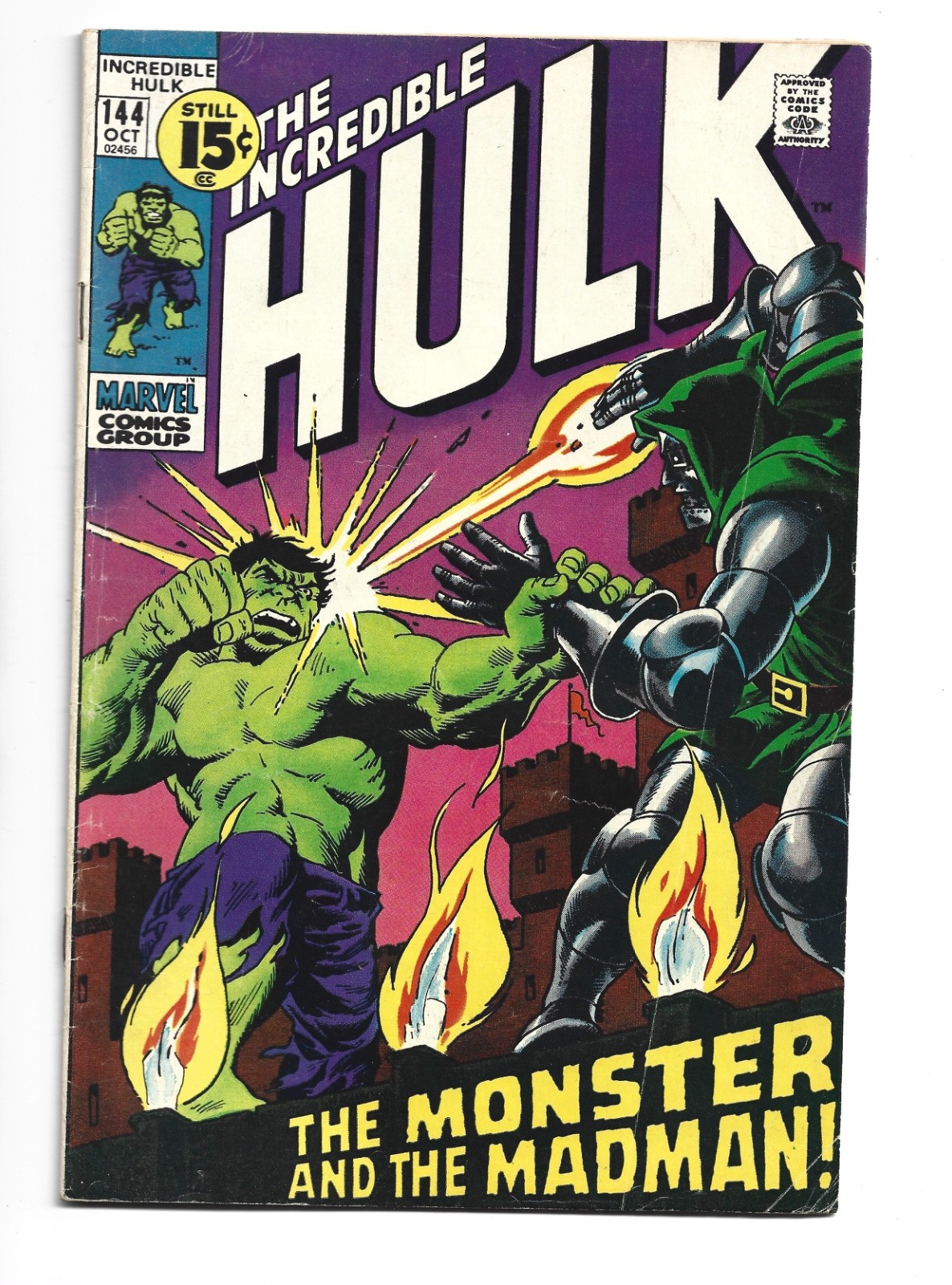 Incredible Hulk #144, VG 4.0, Doctor Doom