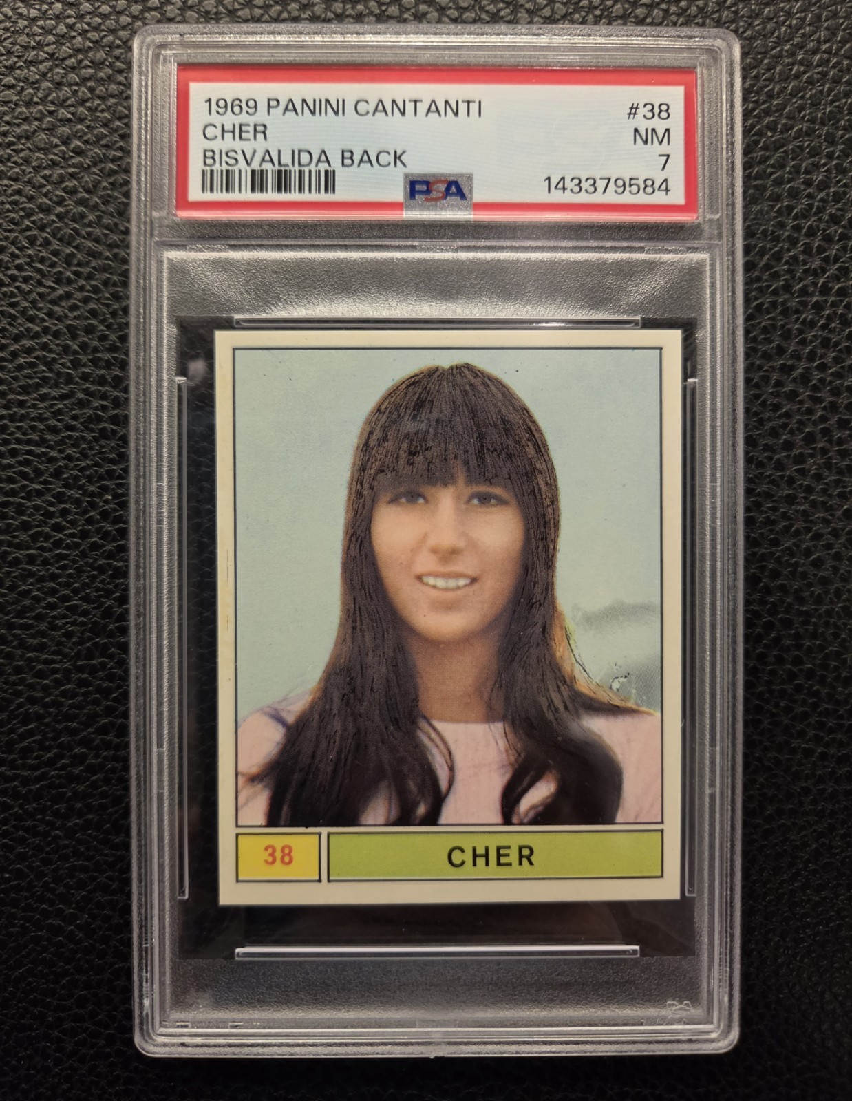 Cher - 1969 Panini Cantanti Bisvalida 1st True Solo Rookie Card PSA 7 - A LEGEND Cher - 1969 Panini Cantanti Bisvalida 1st True Solo Rookie Card PSA 7 - A LEGEND