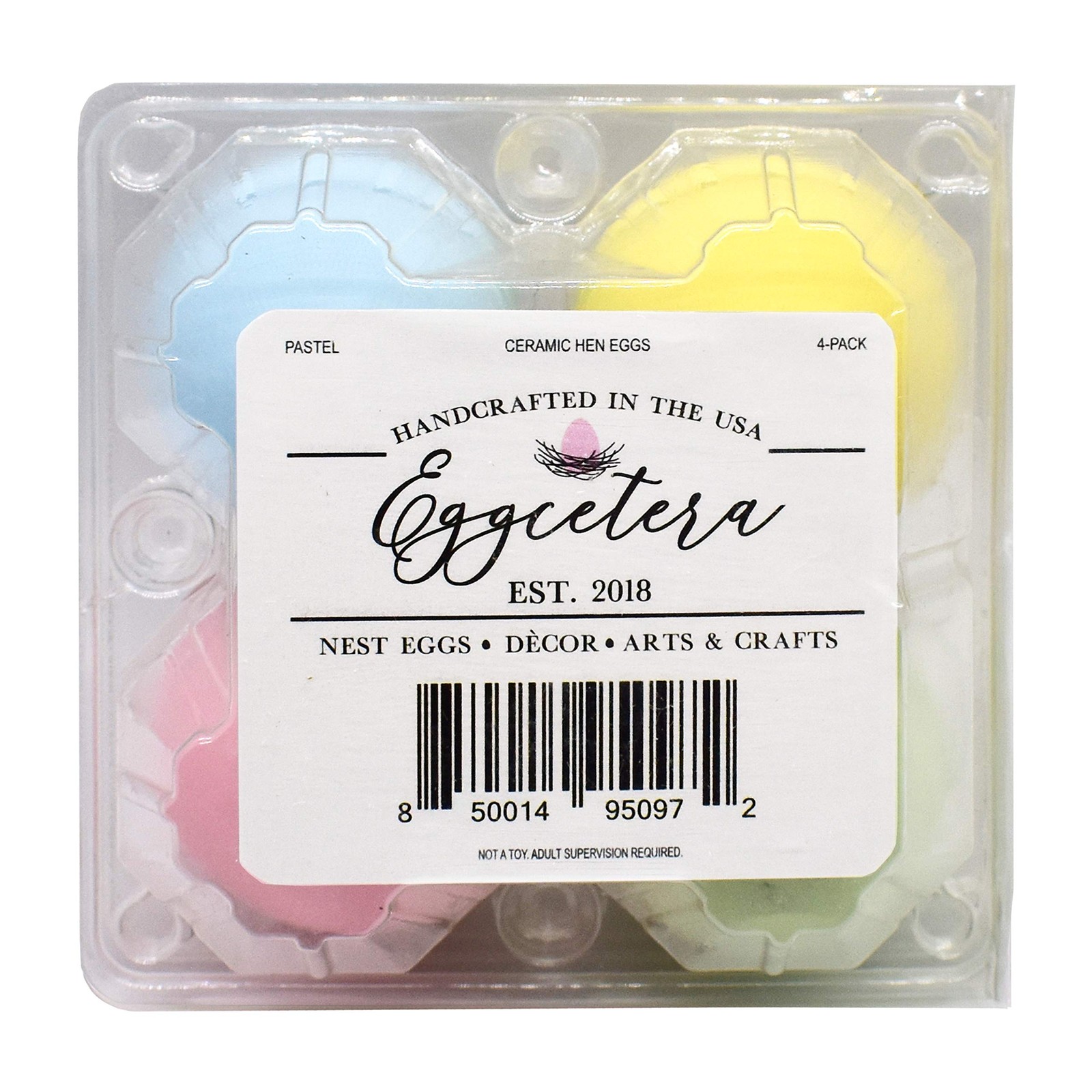 Eggcetera Ceramic Nest Eggs 4-Pack (Pastel)