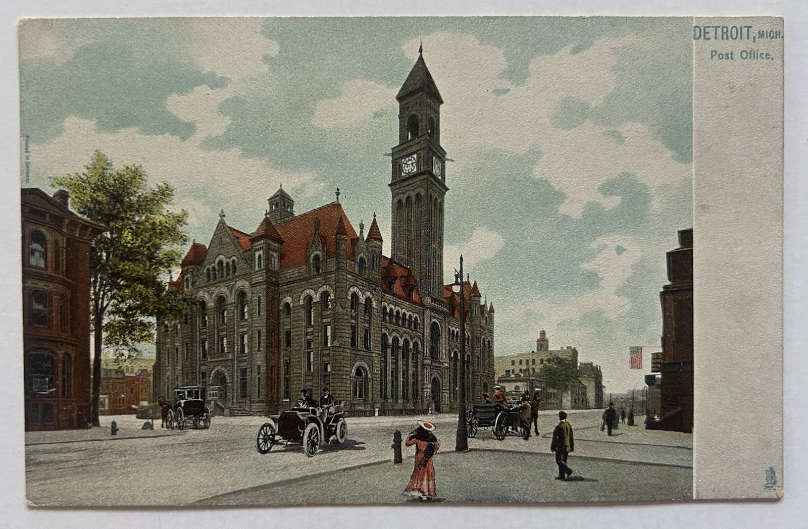 Detroit MI Post Office Raphael Tuck 2139 Undivided Back B4