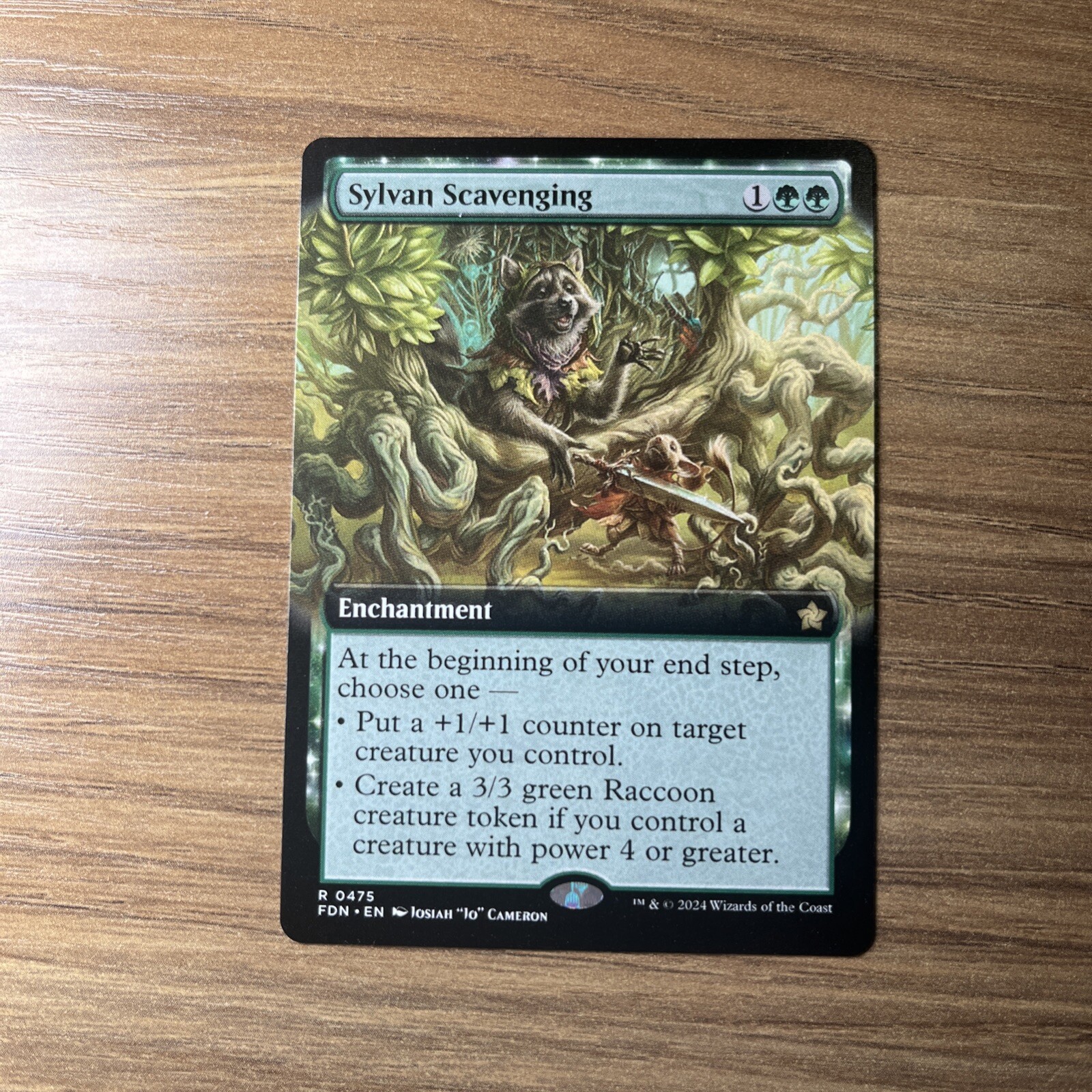 MTG - Sylvan Scavenging (Extended Art) - Foundations - Near Mint 