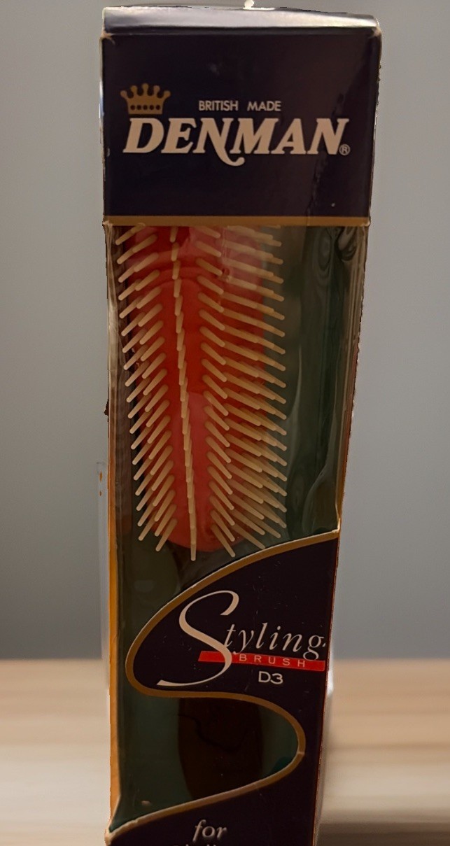 Denman D3  70s NOS styling brush In Original Box Professional 7 Row