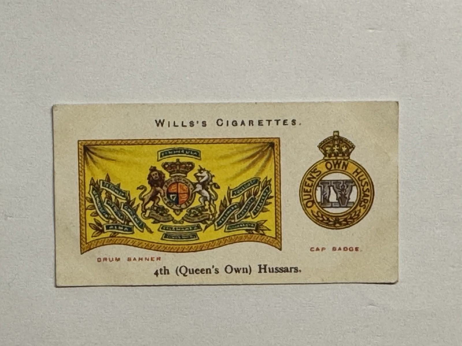 1908-1912 Wills's Cigarettes 4th Queen's Own Hussars #16 First Series