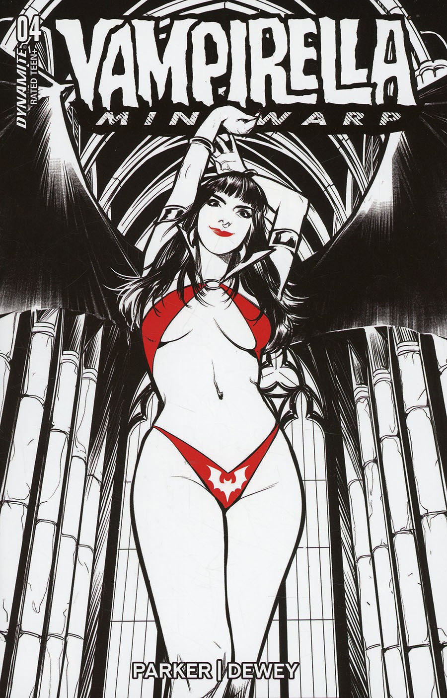 Vampirella Mind Warp #4N VF/NM; Dynamite | FOC 1:7 Variant B&W - w/Bag+Board