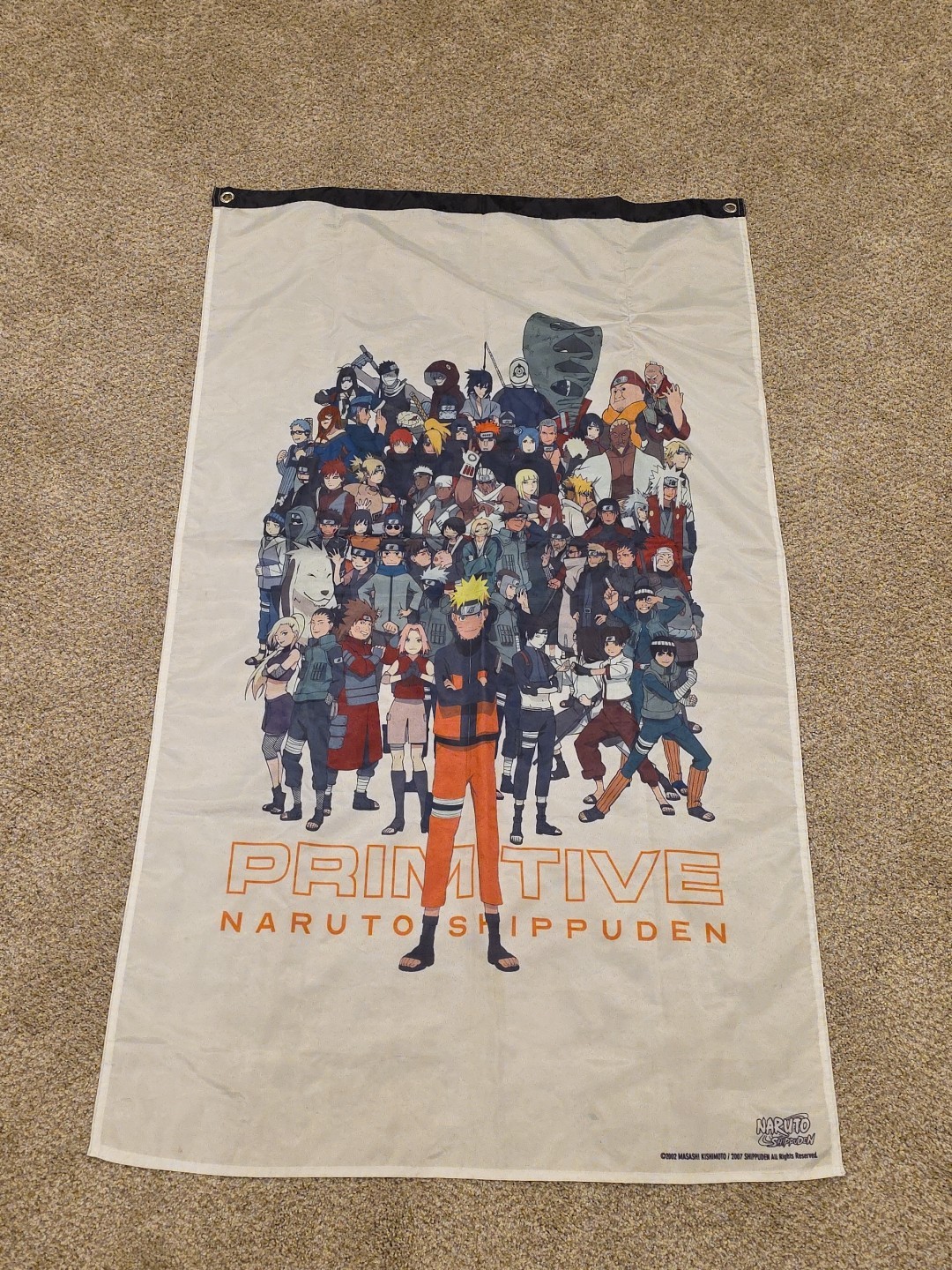 NARUTO PRIMITIVE Anime Large Wall Hanging Flag / Banner - 48in x 29in