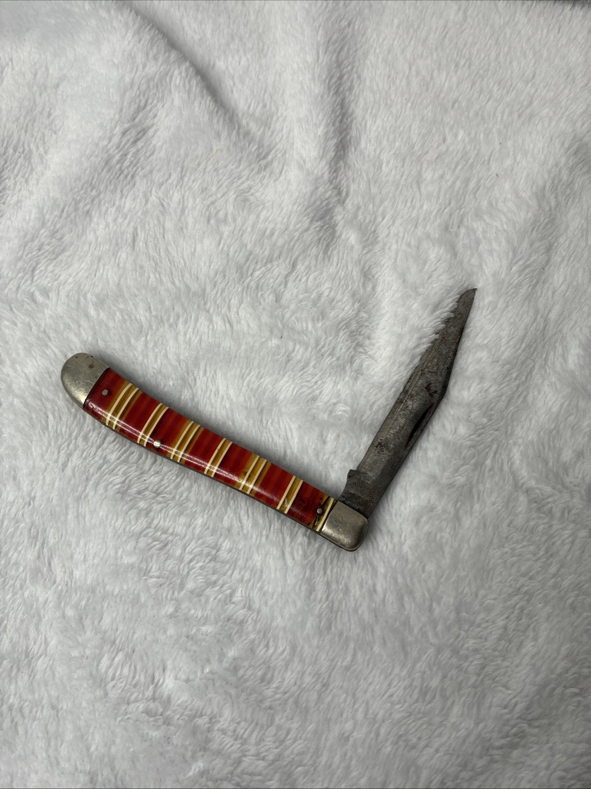 Antique Harris Bros & Co Chicago IL Pocket Knife Striped Celluloid 1915-1926