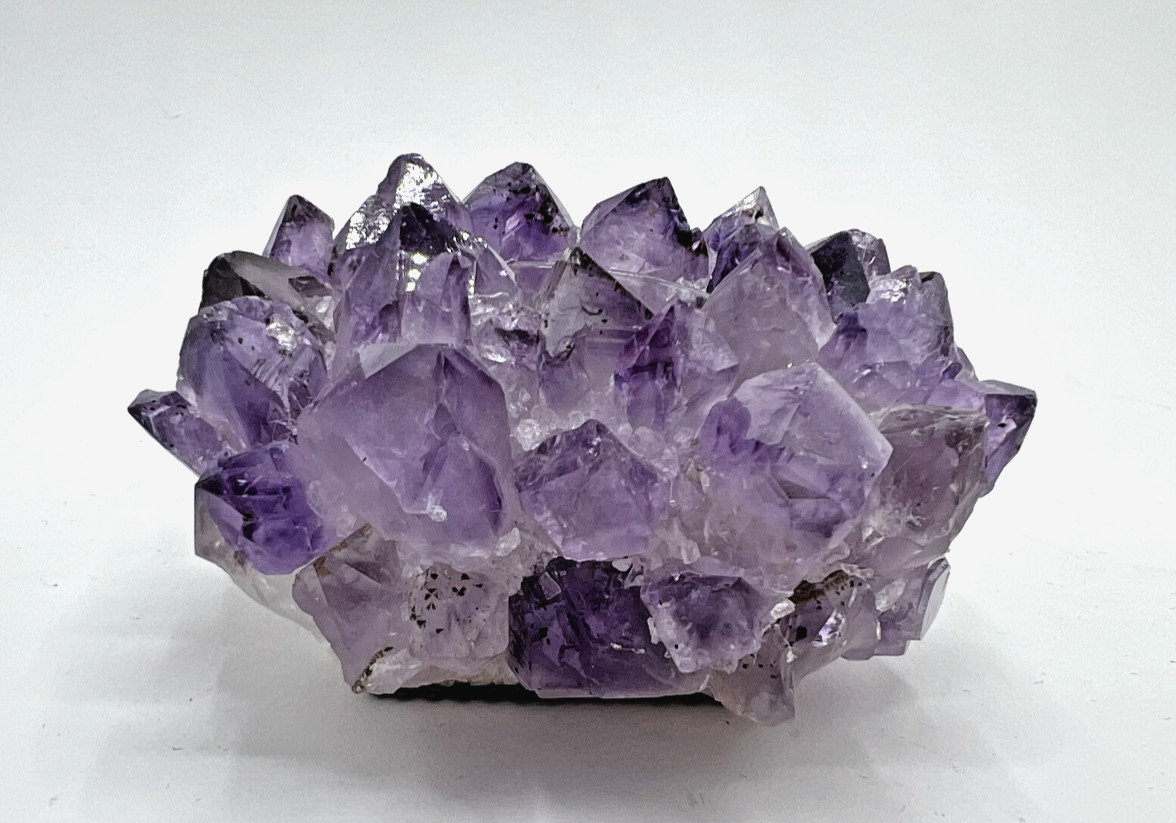 NEW Kathryn McCoy Petite 5 x 3 in. Brazilian AMETHYST Rock Crystal Candle Votive