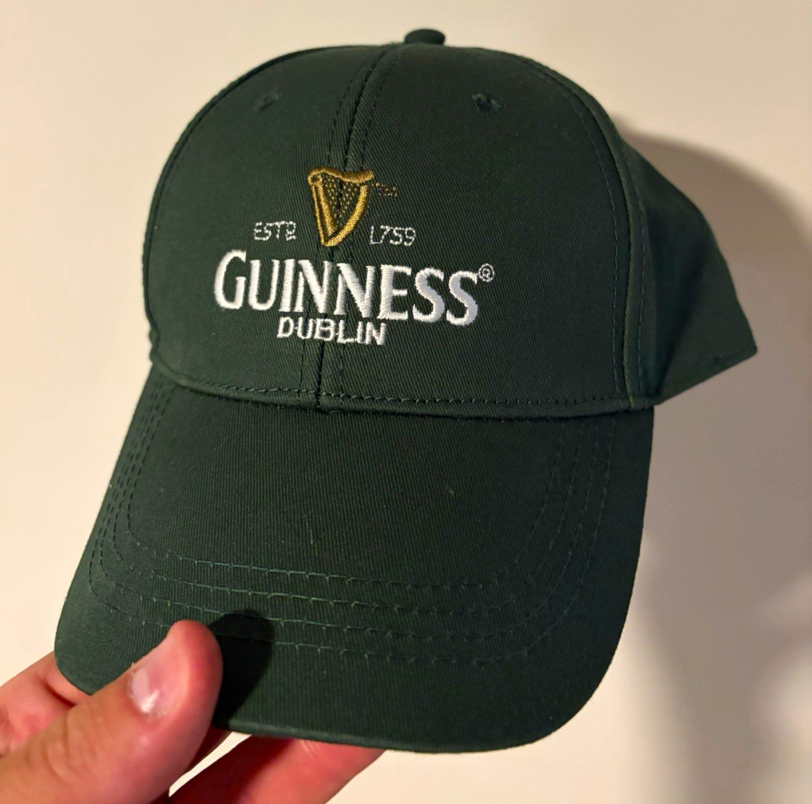 Guinness Dublin Green Adjustable Baseball Cap Hat Breweriana Theme Ireland HQ