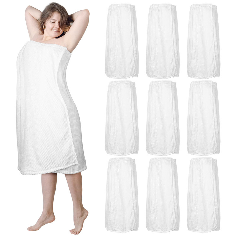 Tigeen 12 Pcs Spa Robe For Women Waffle Spa Wraps Adjustable Closure