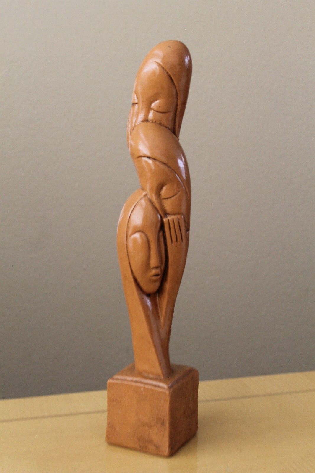 LARGE THREE GRACES ABSTRACT MID CENTURY SCULPTURE FEMALE GIRLS VTG 50s 60s ART