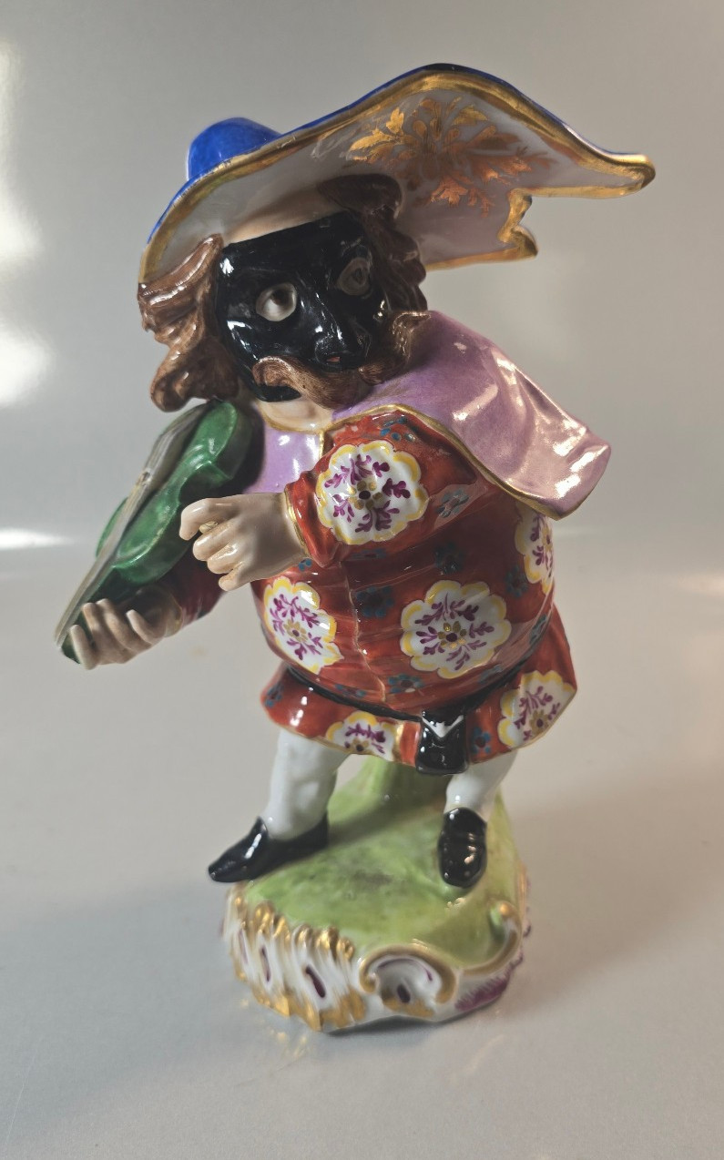 Samson Paris Porcelain Commedia Dell Arte Scaramouche Violin Figure Anchor Mark Samson Paris Porcelain Commedia Dell Arte Scaramouche Violin Figure Anchor Mark