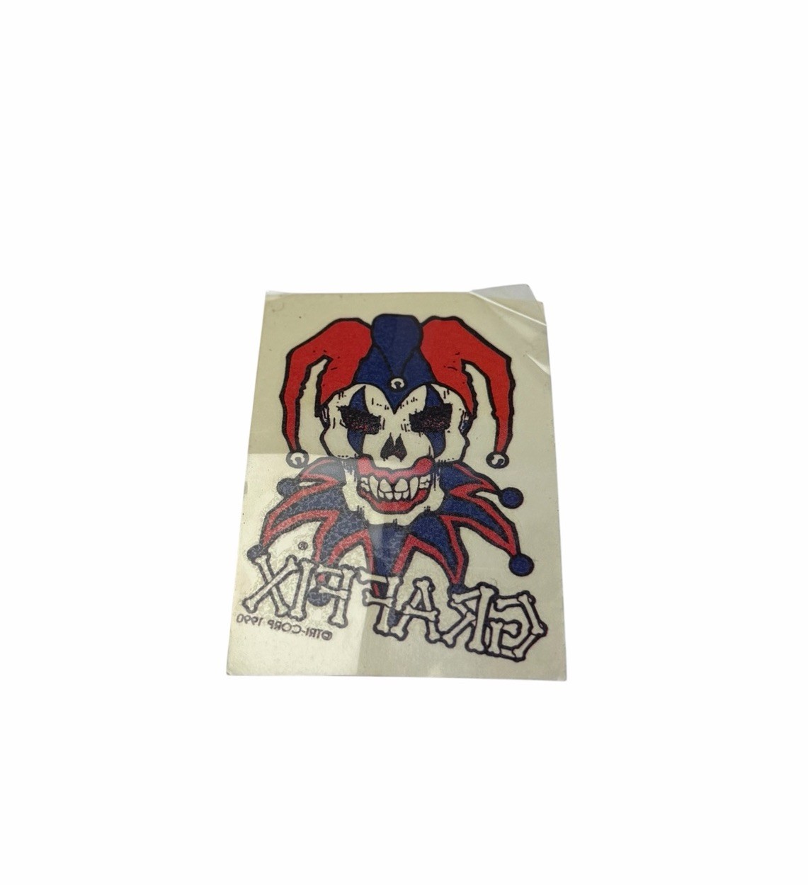 Original NOS Vintage 1990 Graffix Jester Sticker Decal 2”x3” NEW