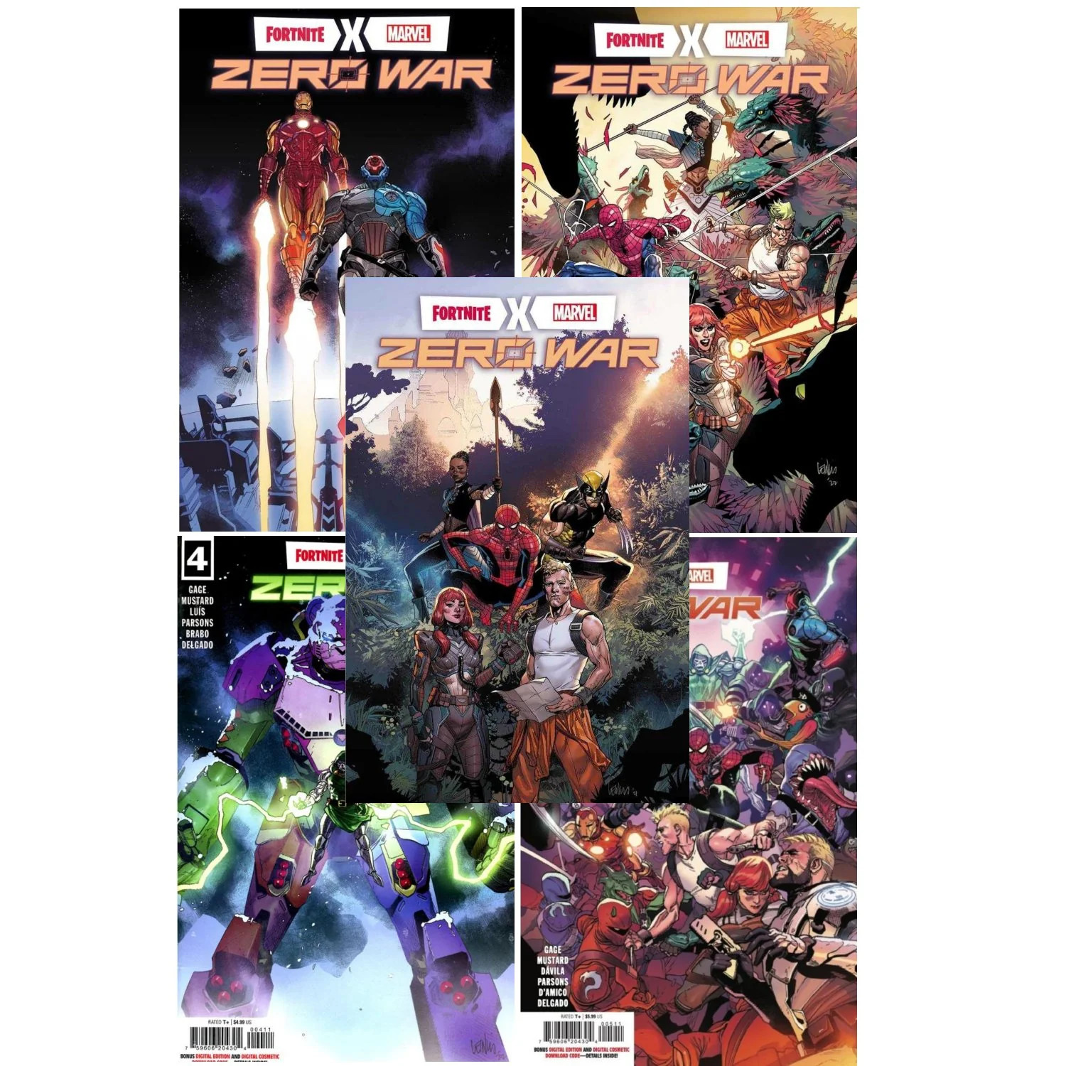 Fortnite X Marvel Zero War 5 Book Set: #1-5 [Leinil Yu CVR A] 2022
