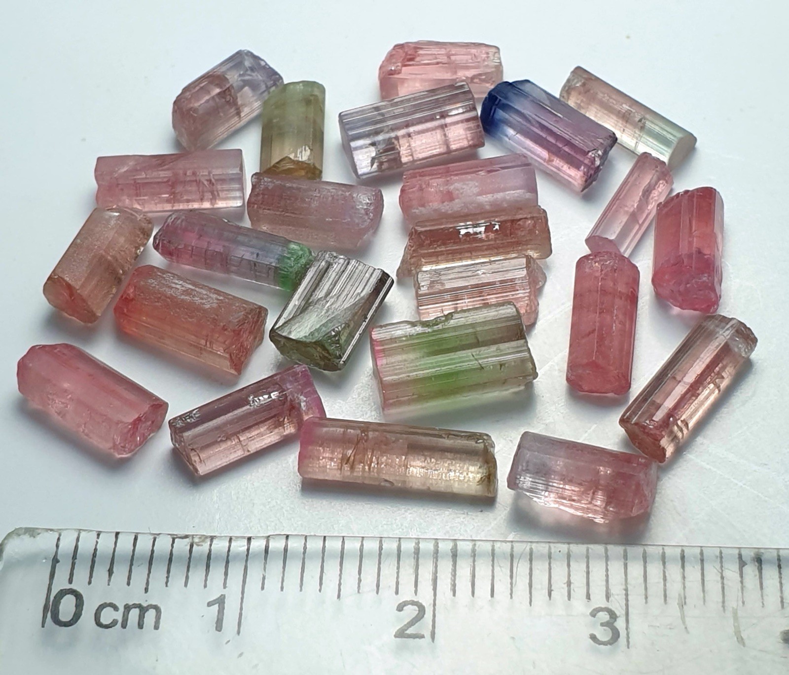 Natural multi Colour Tourmaline Crystal Lot  Raw Minerals From Afghanistan