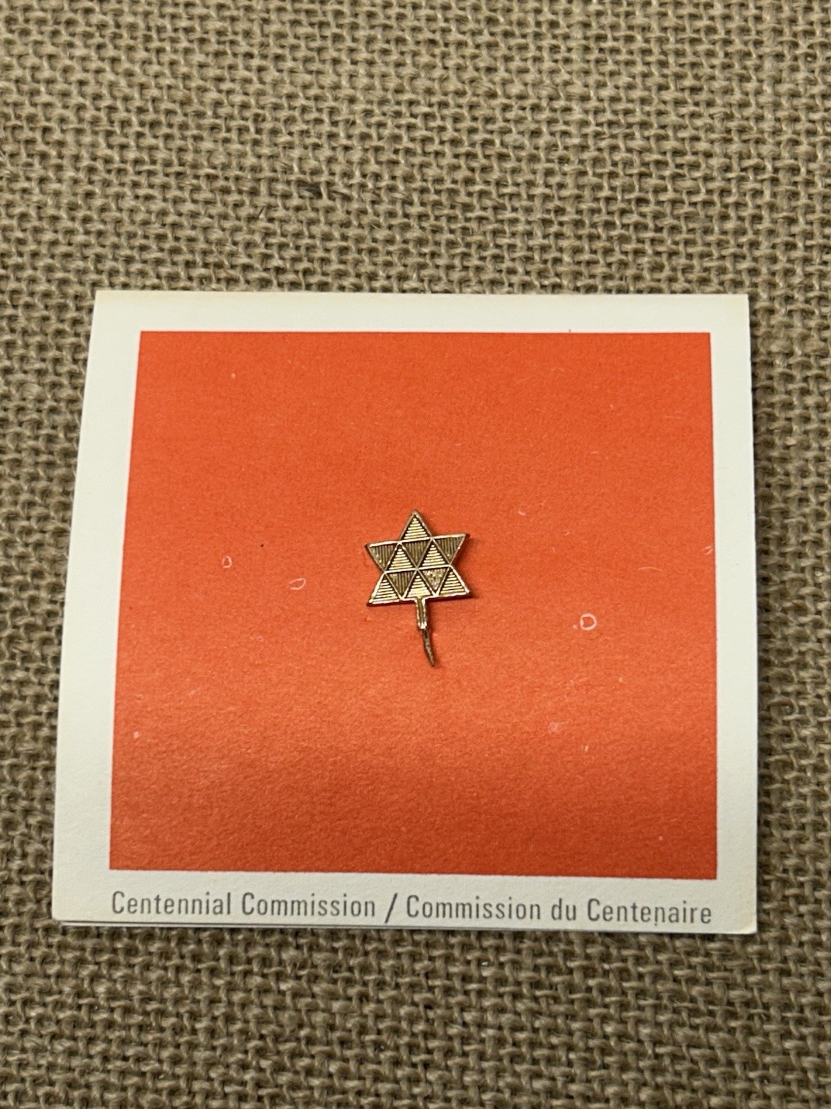 1967 Canada Centennial Commission Gold Metal 7/16” Souvenir Pin **READ