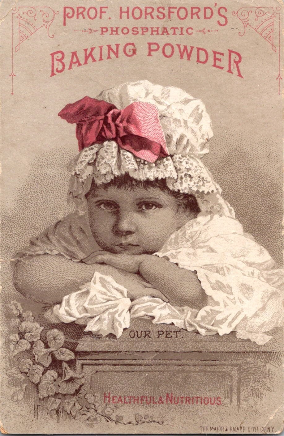 Prof. Horsford\'s Phosphatic Baking Powder 1800s Victorian Trade Card TPR20