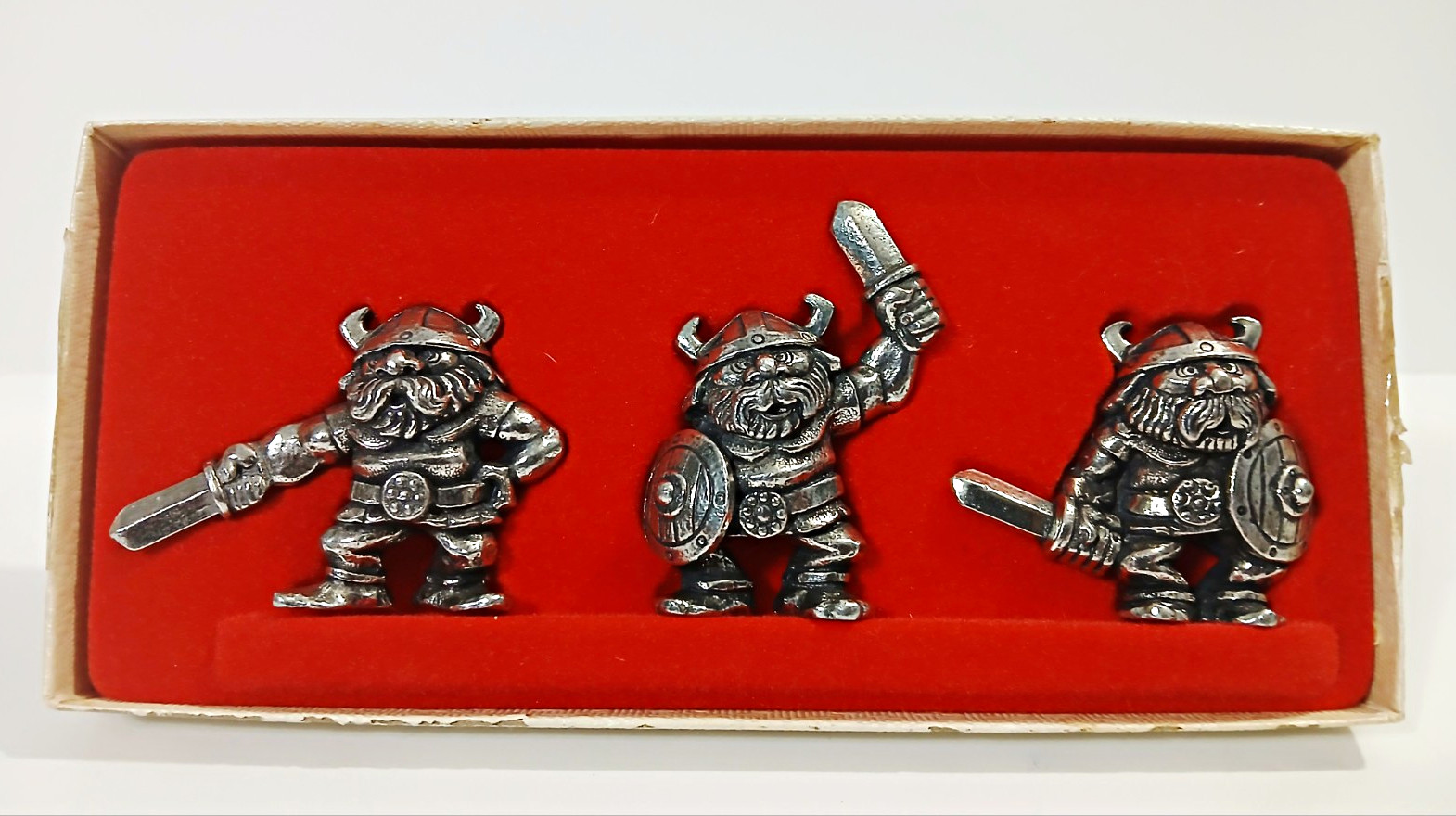 A.S. Tinn-Per Norway Handcast Pewter Viking Figurines - 3 Piece Set in Box A.S. Tinn-Per Norway Handcast Pewter Viking Figurines - 3 Piece Set in Box
