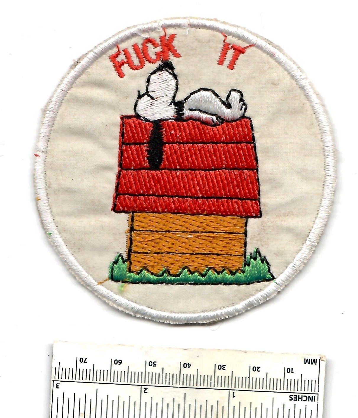 Vietnam War F*** IT SNOOPY USAF Us Army Navy USMC Shoulder Patch Vintage Nam