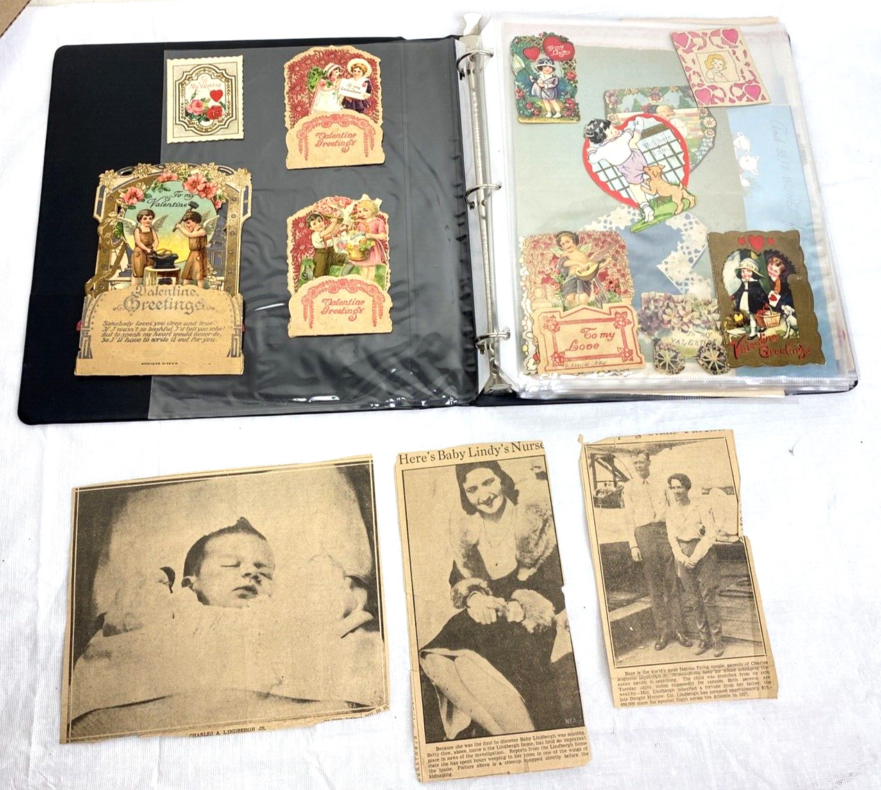 Album of VNT Antique Valentines Early 1900\'s-1940\'s, WWII Era Germany, USA, + Album of VNT Antique Valentines Early 1900\'s-1940\'s, WWII Era Germany, USA, +