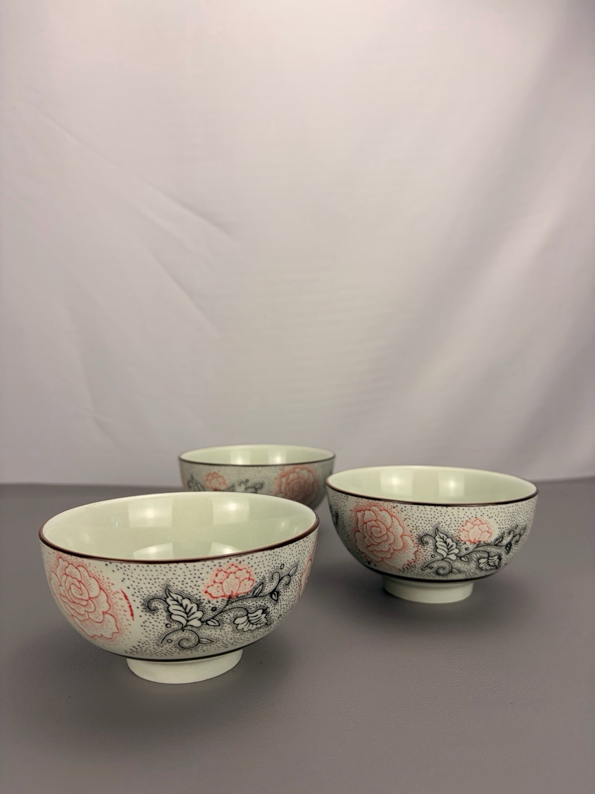 Japanese  Bara Ceramic Bowls 