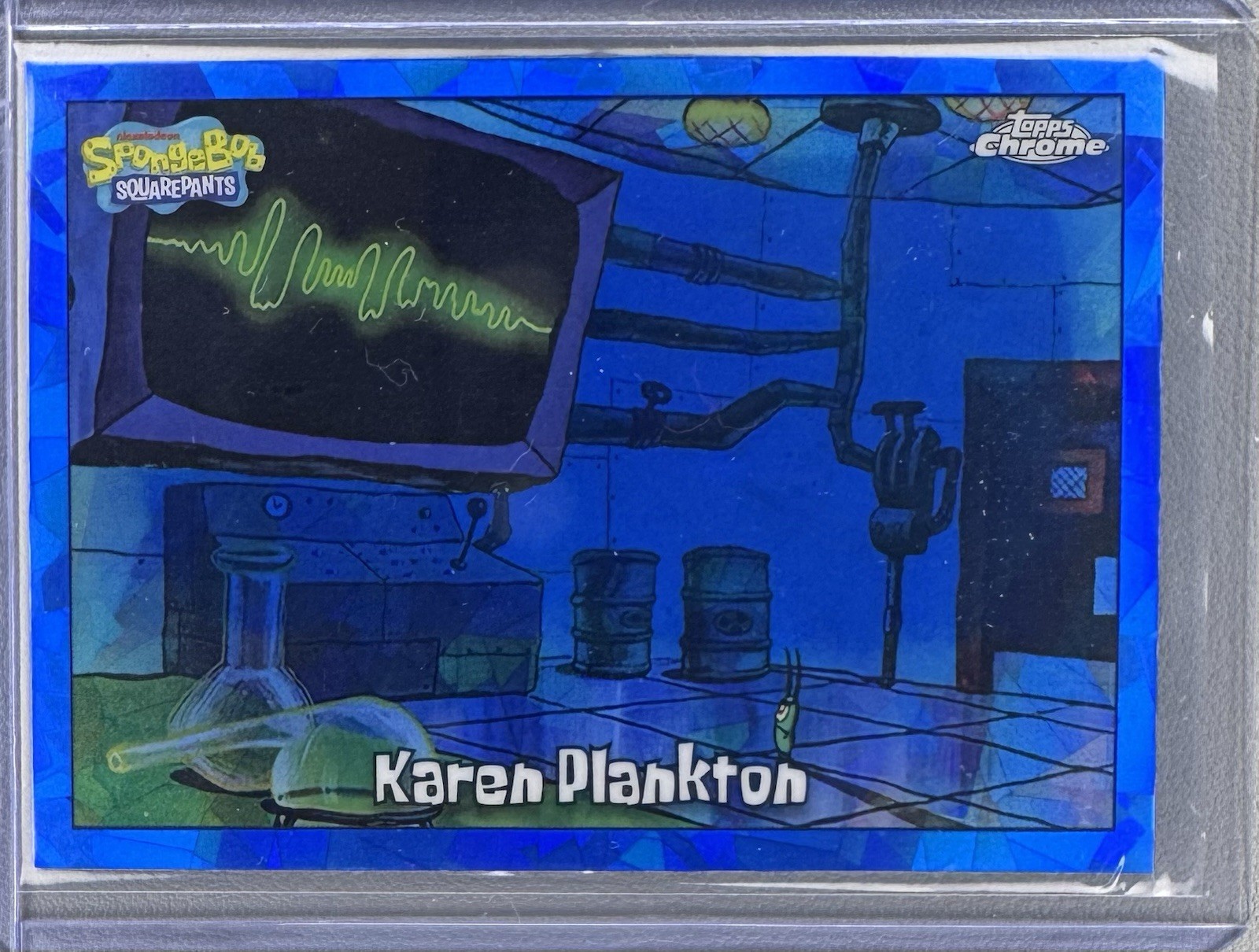 2025 Topps Chrome SpongeBob Sapphire Karen Plankton #30