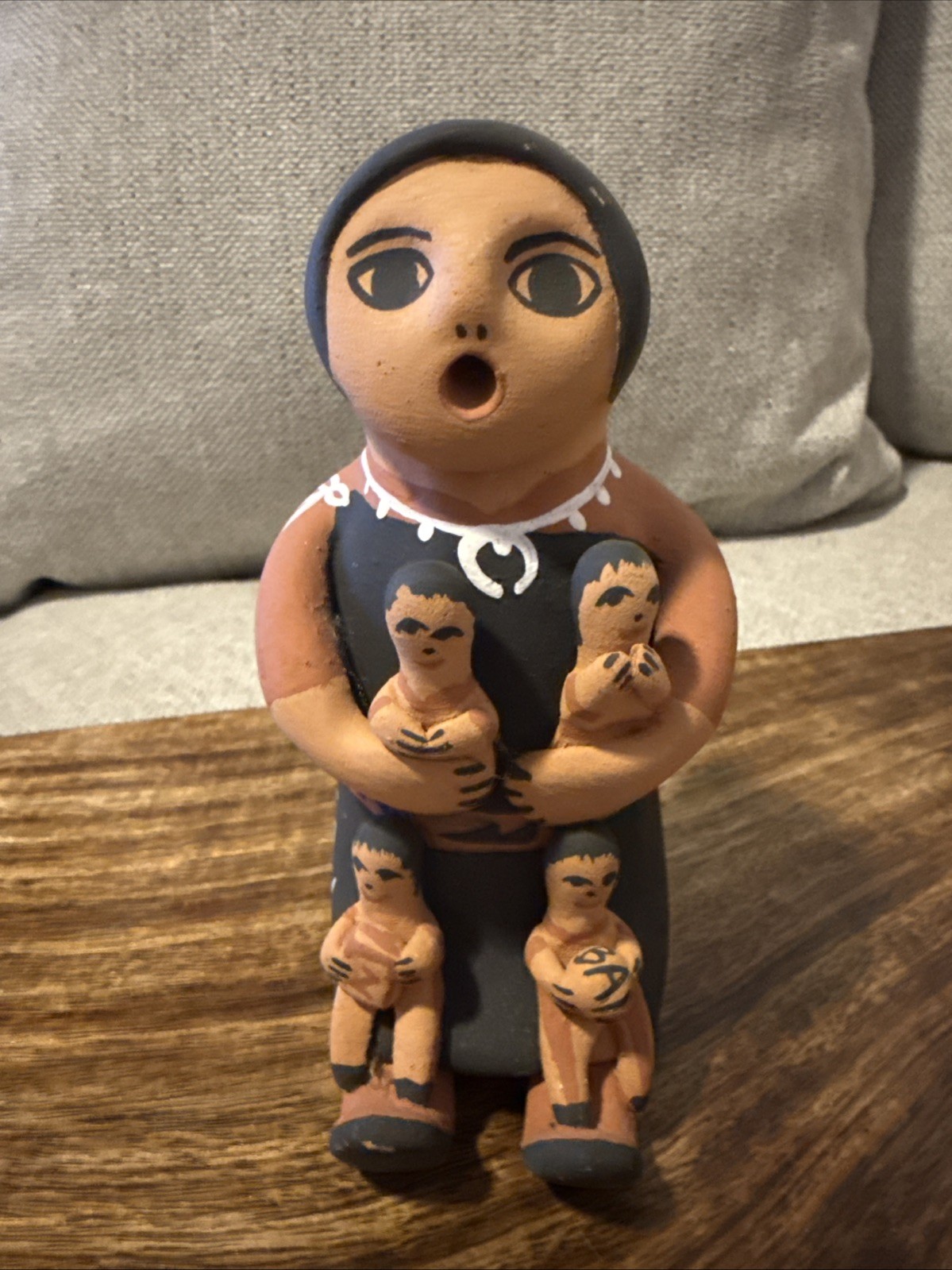 Vintage Storyteller Figurine by Toya Jemez Pueblo Native American Pottery 4 Kids