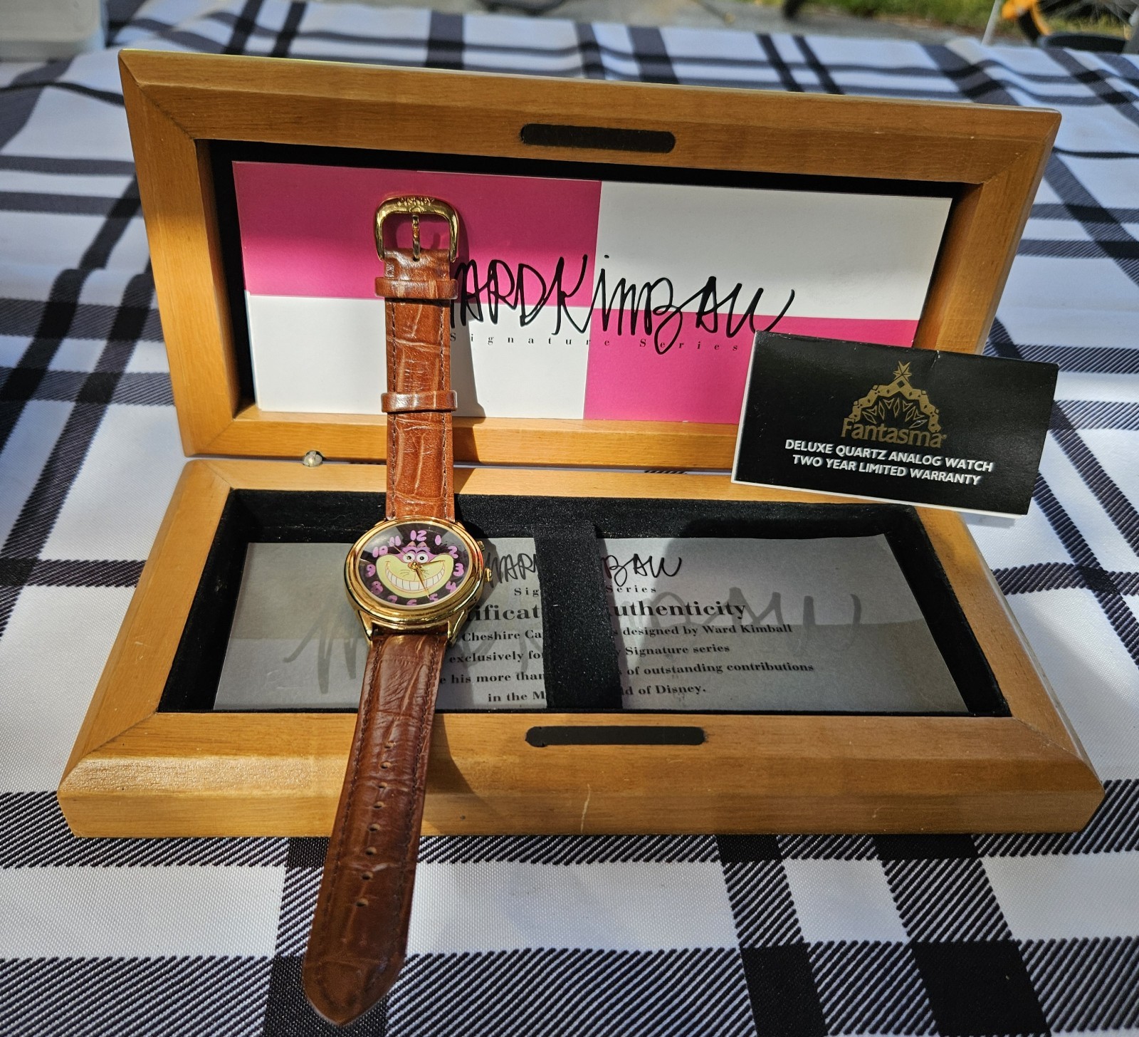 Rare Vintage Disney Cheshire Cat Watch Kimball Signature Series LE w/ Box & COA Rare Vintage Disney Cheshire Cat Watch Kimball Signature Series LE w/ Box & COA