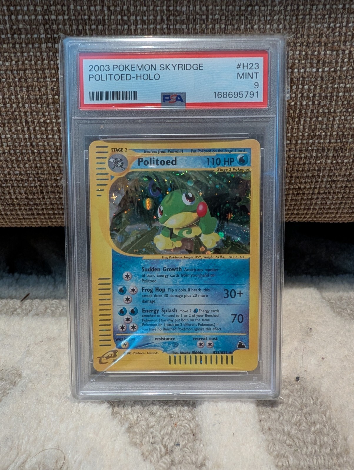 Politoed Pokémon Skyridge H23 Holo PSA MINT 9