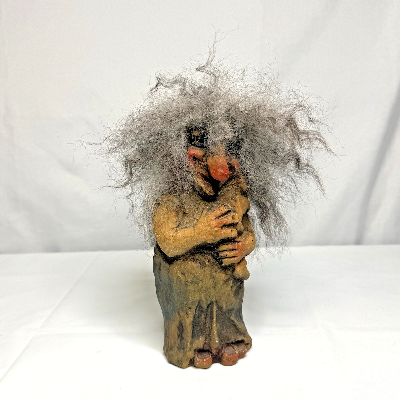 RARE w/ Tag Vintage Fosse-Troll Norwegian Troll Figurine 112 w/ Child Norway
