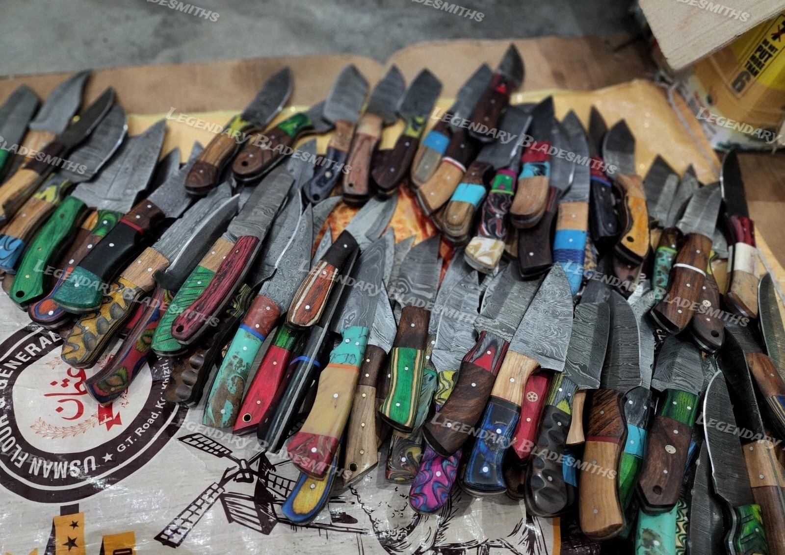 Lot of 20 Custom Handmade Damascus Steel 8\