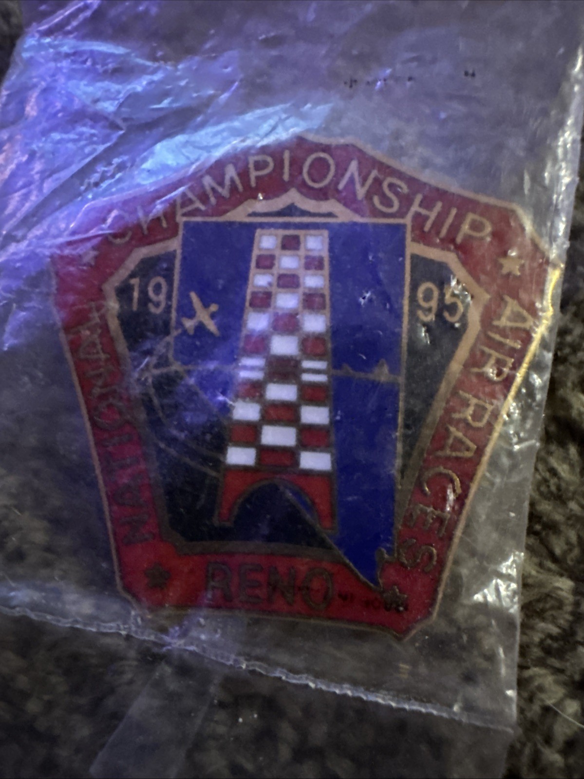 Reno National Championship Air Races 1995 Enamel Pin Aviation Souvenir