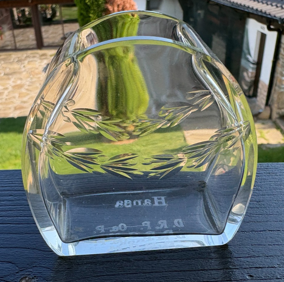 Antique Hansa Art Deco Glass Inkwell D.R.P. D.R.G.M. Germany c.1920