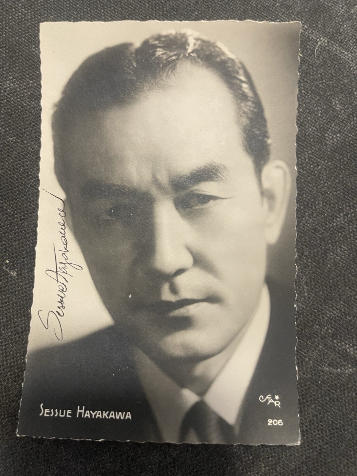 Vintage Cinema Postcard Sessue Hayakawa Signature Autograph