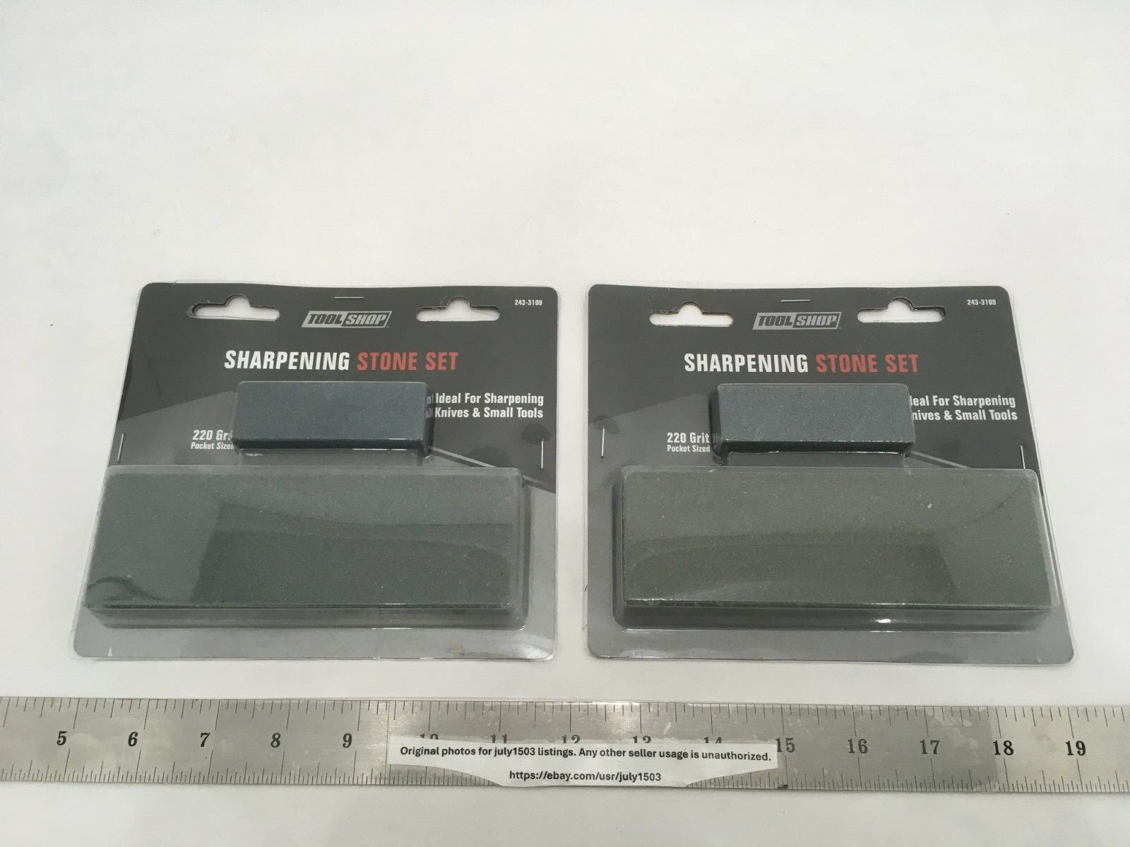 (2) NEW 2-pk Sharpening Stone Set - 220 Grit Pocket Size + 120/220 Grit Combo