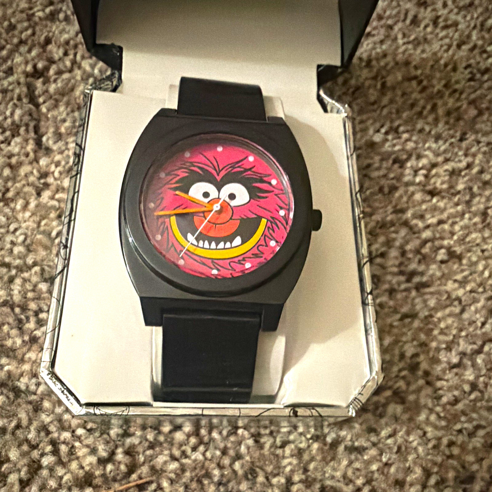 Disney The Muppets Animal Character Black Wristwatch w/ The Muppets Box